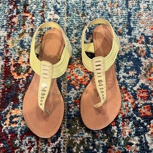Light Green Sandals, Size 8